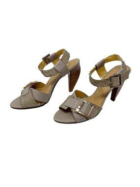 Dumond Snakeskin Leather High Heels